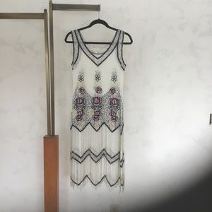 Exquisite beaded 1920s style dress
